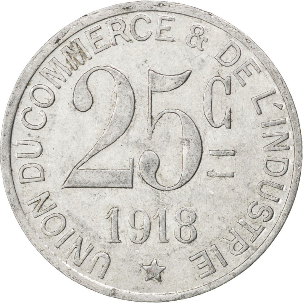 Coin, France, 25 Centimes, 1918, EF(40-45), Aluminium, Elie:15.3