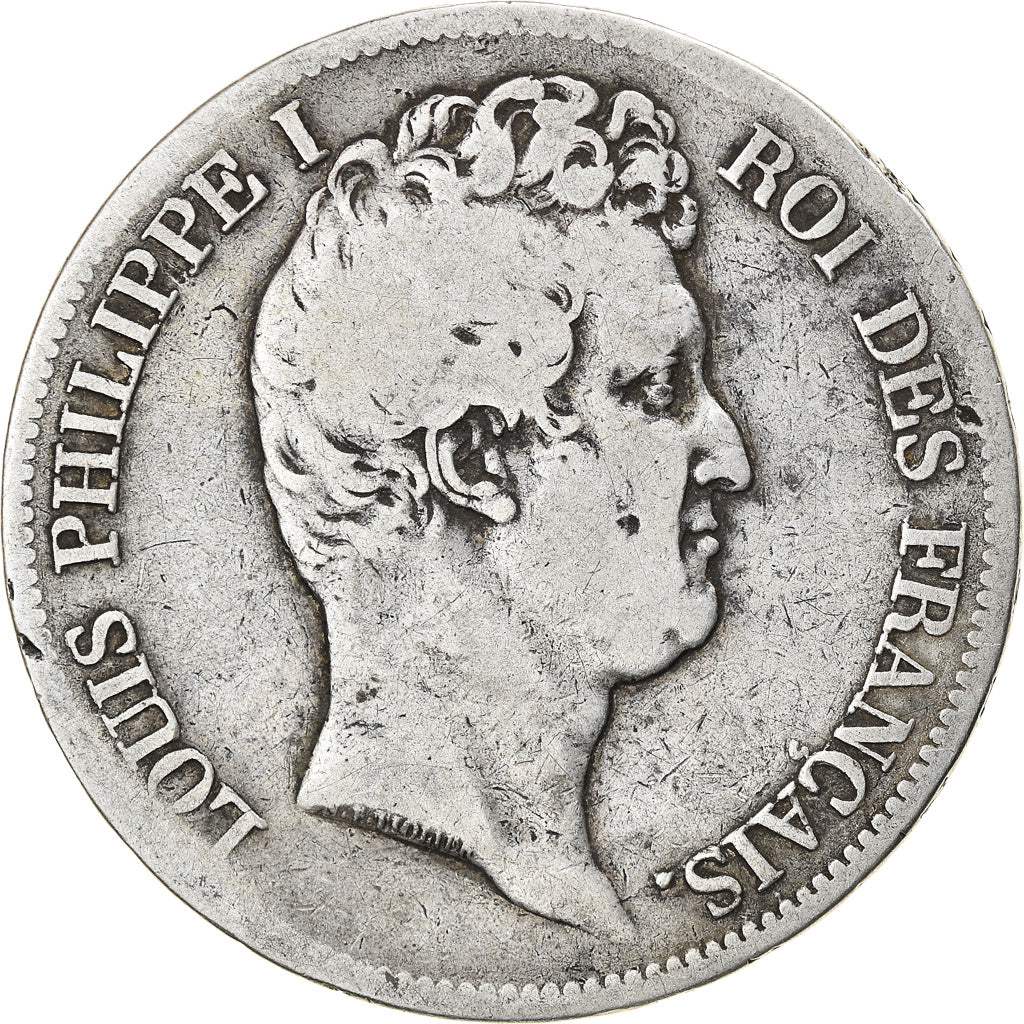 Moneta, Francja, Louis-Philippe, 5 Francs, 1830, Lille, VF(20-25), Srebro