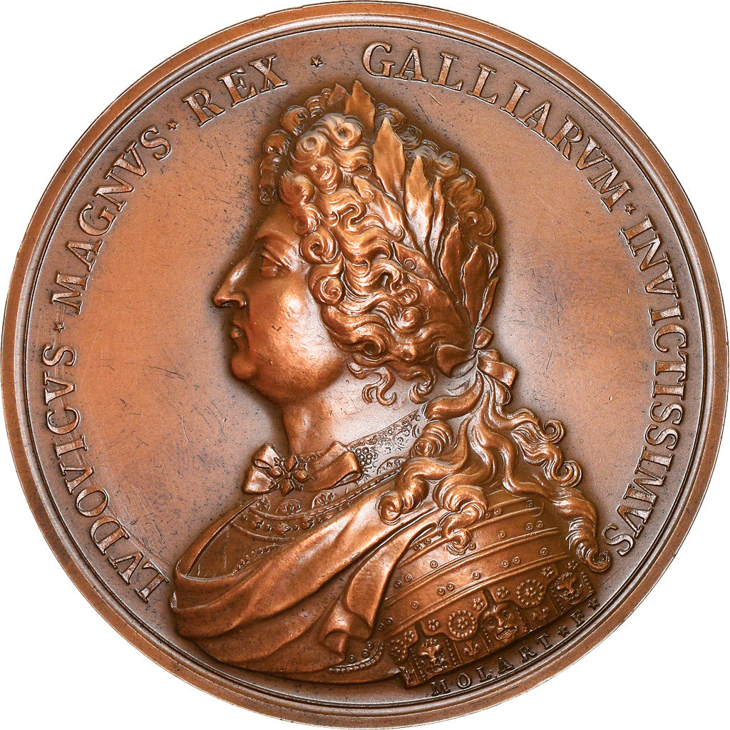 France, Medal, Louis XIV, Château de Versailles, 1687, Molart, Restrike