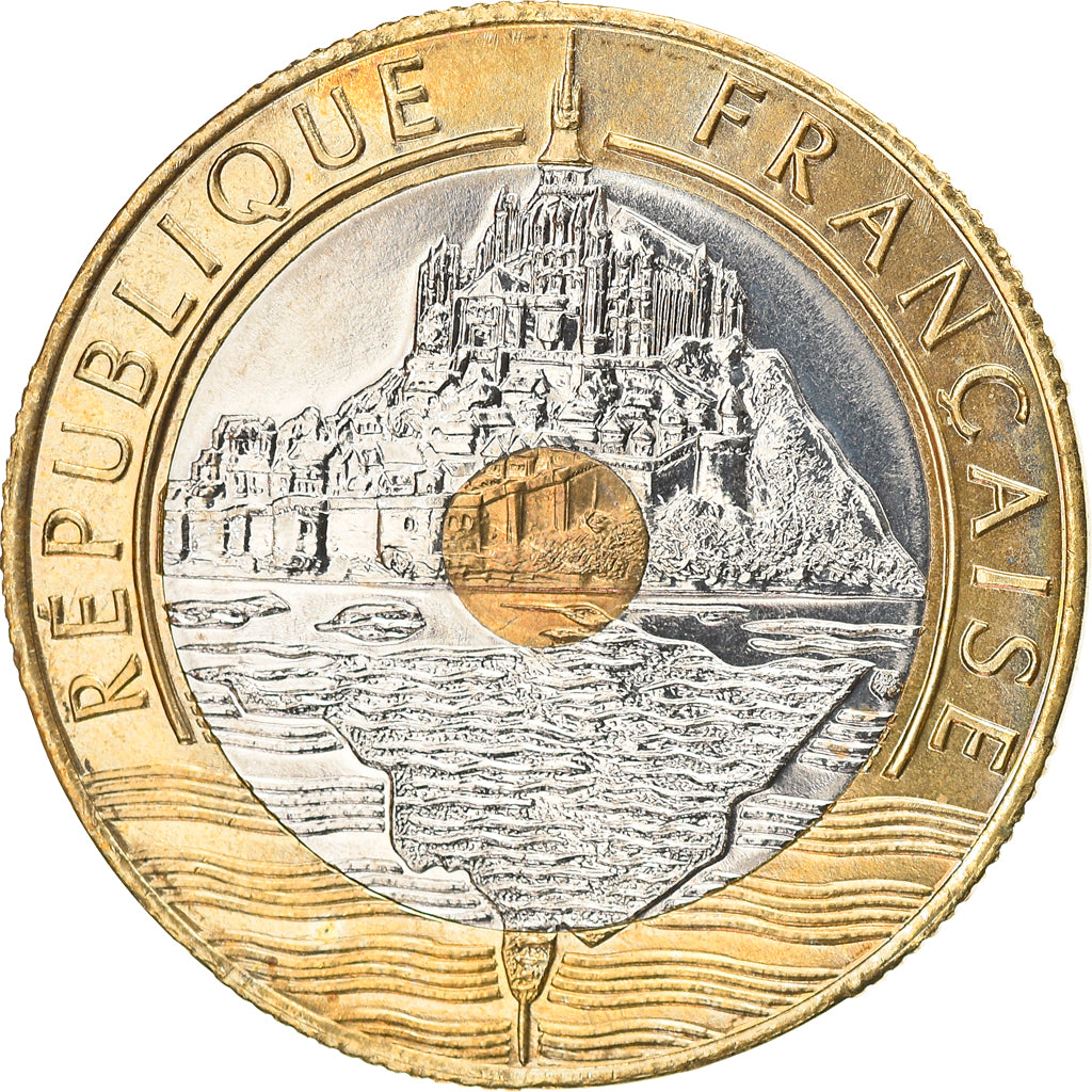 Münze, Frankreich, Mont Saint Michel, 20 Francs, 2001, Paris, UNZ+