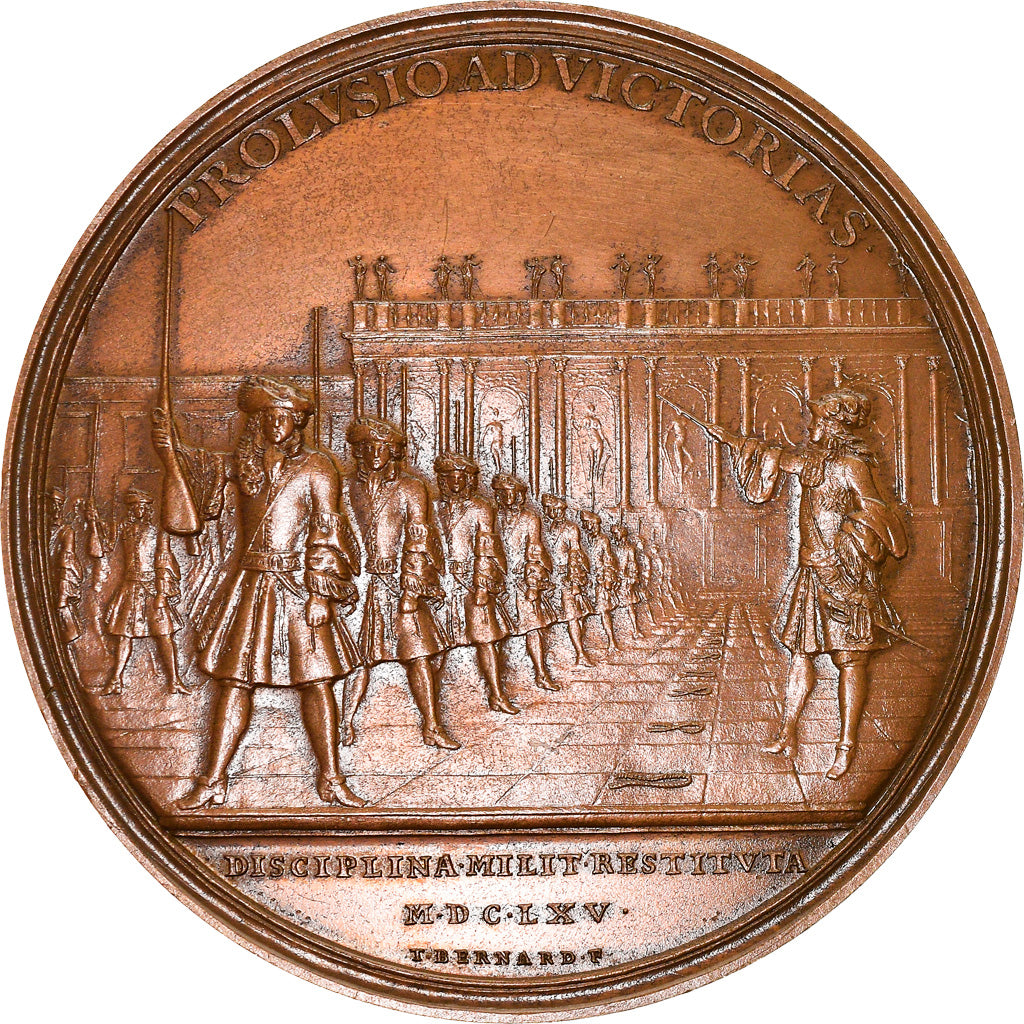 France, Médaille, Louis XIV, Rétablissement de la Discipline Militaire, 1665