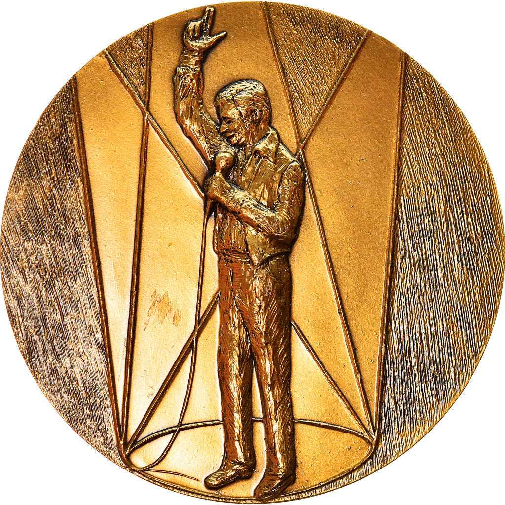 Frankrijk, Medaille, Yves Montand, Musique, Lovy, PR, Bronze