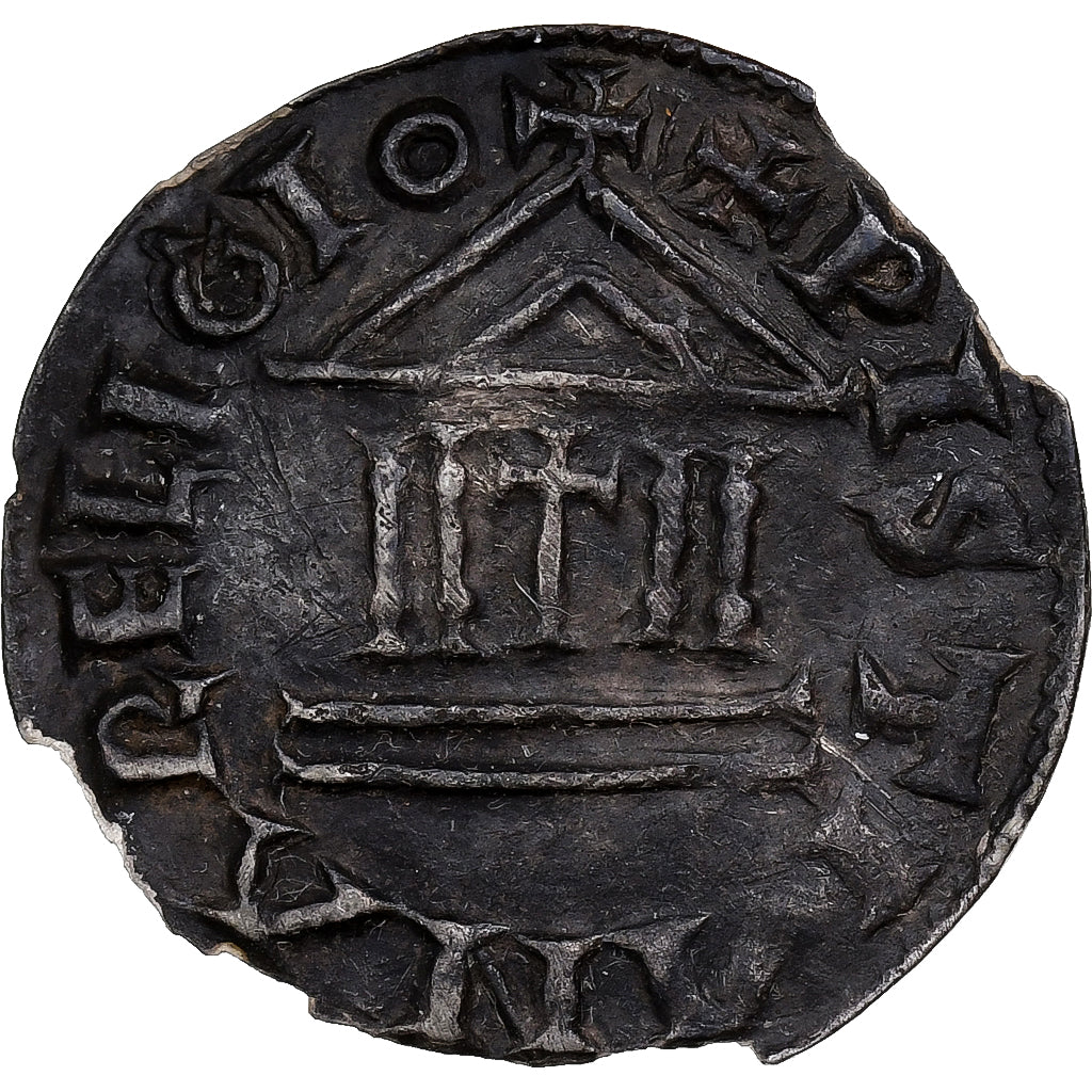 France, Louis le Pieux, Denier au temple, 822-840, Argent, TTB