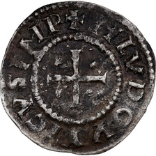 France, Louis the Pious, Denier au temple, 822-840, Silver, VF(30-35)