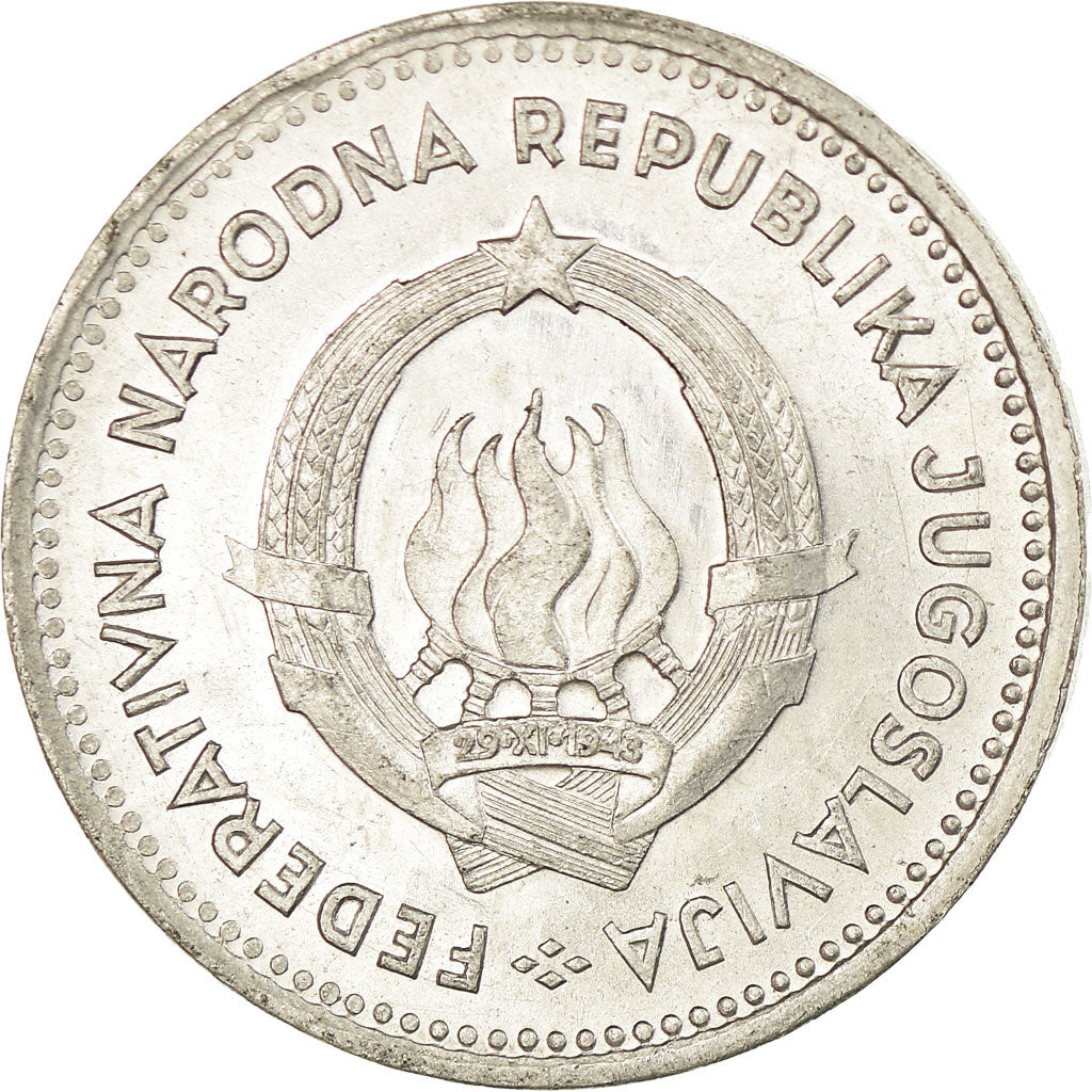 Coin, Yugoslavia, 2 Dinara, 1953, MS(60-62), Aluminum, KM:31