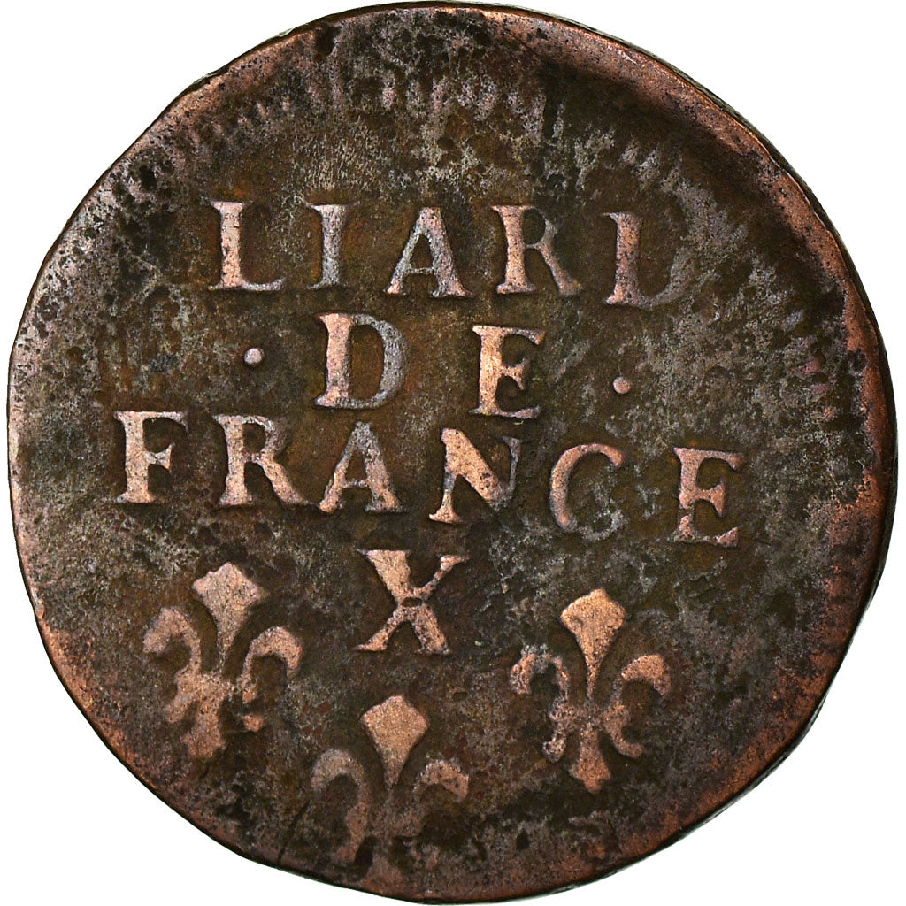 Coin, France, Louis XIV, Liard de France au buste âgé, troisième type, Liard