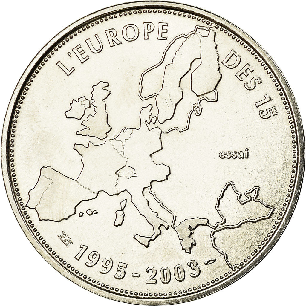 France, Medal, L'Europe des 15, essai, 2003, MS(64), Copper-nickel