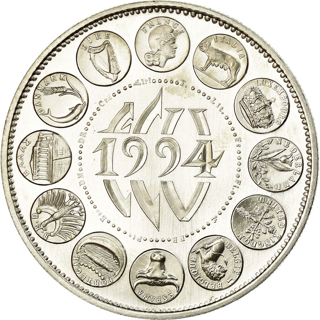 Francia, medaglia, Ecu Europa, Marianne, 1994, Rodier, FDC, Rame-nichel