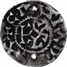 West Francia, Charles II le Chauve, Denier, 864-875, Bar-sur-Aube, Plata, BC+