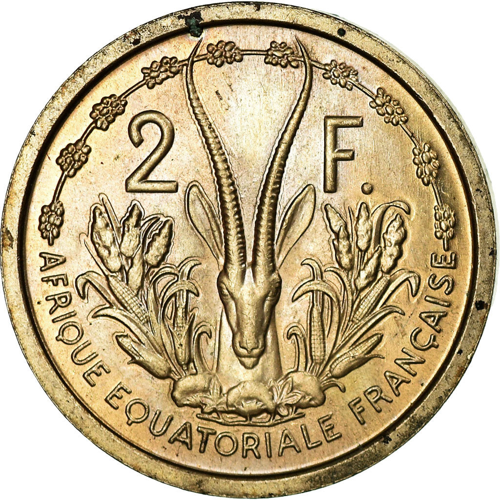 Moneta, Africa equatoriale francese, 2 Francs, 1948, Paris, ESSAI, SPL