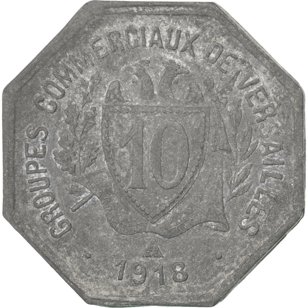 Moneta, Francia, 10 Centimes, 1918, BB, Zinco, Elie:10.2