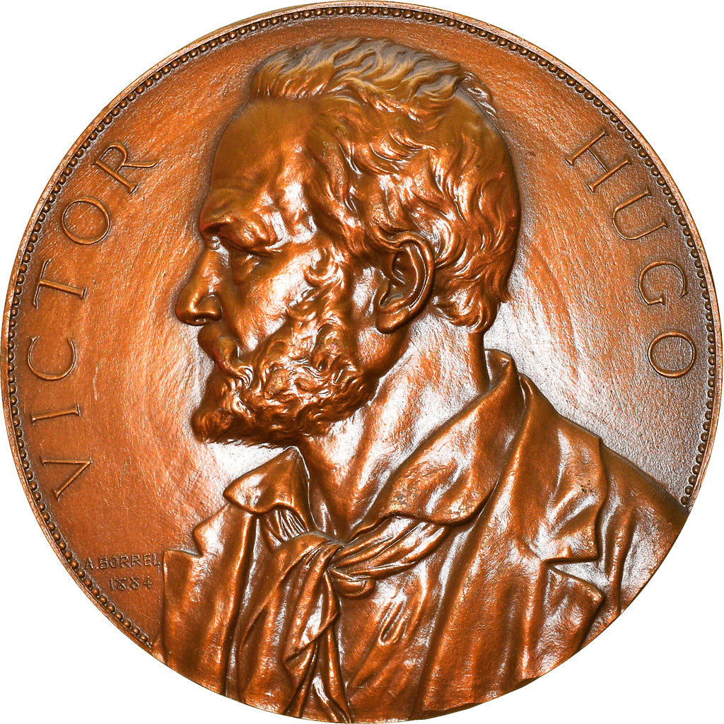 France, Médaille, Victor Hugo, Littérature, 1986, Borrel.A, SPL+, Bronze