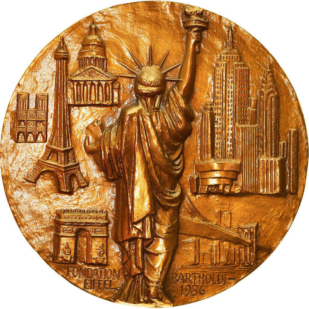 France, Médaille, Statue de la Liberté, G.Eiffel - A.Bartholdi, Arts &