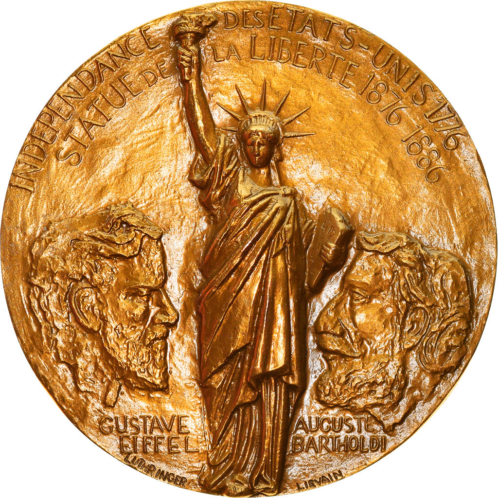 France, Médaille, Statue de la Liberté, G.Eiffel - A.Bartholdi, Arts &