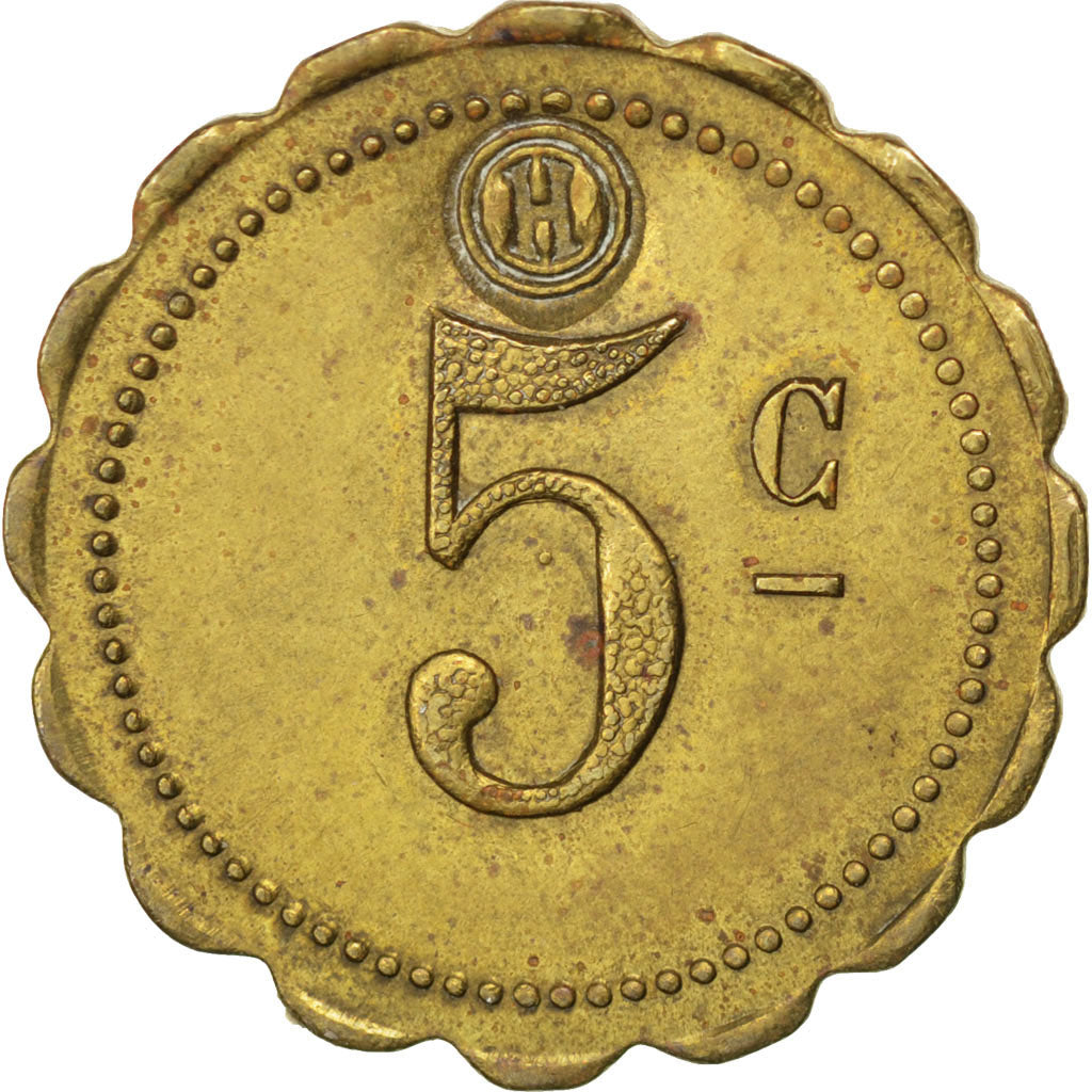 Coin, France, 5 Centimes, EF(40-45), Brass, Elie:75.1