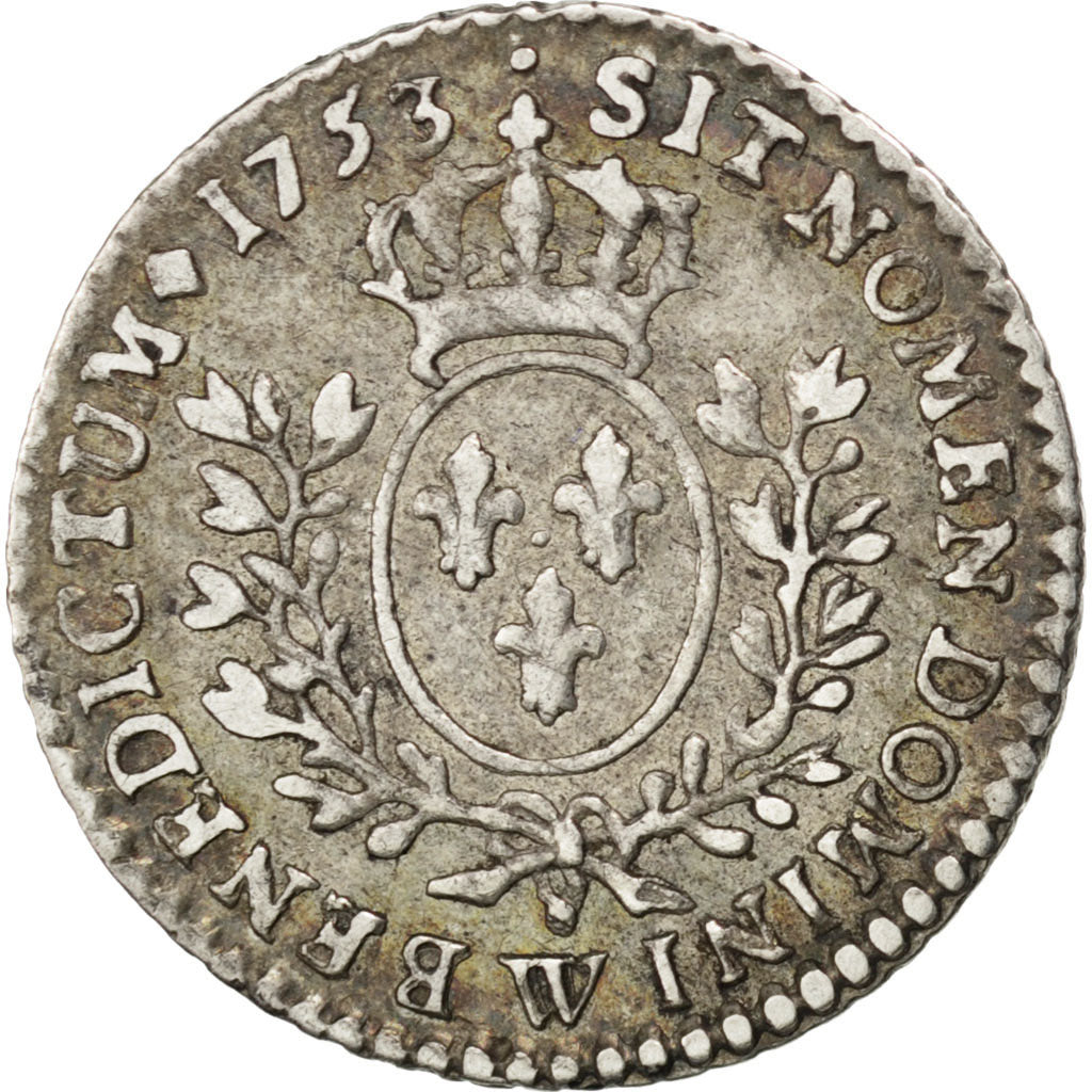 France, Louis XV, 1/20 Écu au bandeau, 1753, Lille, Silver, EF(40-45)