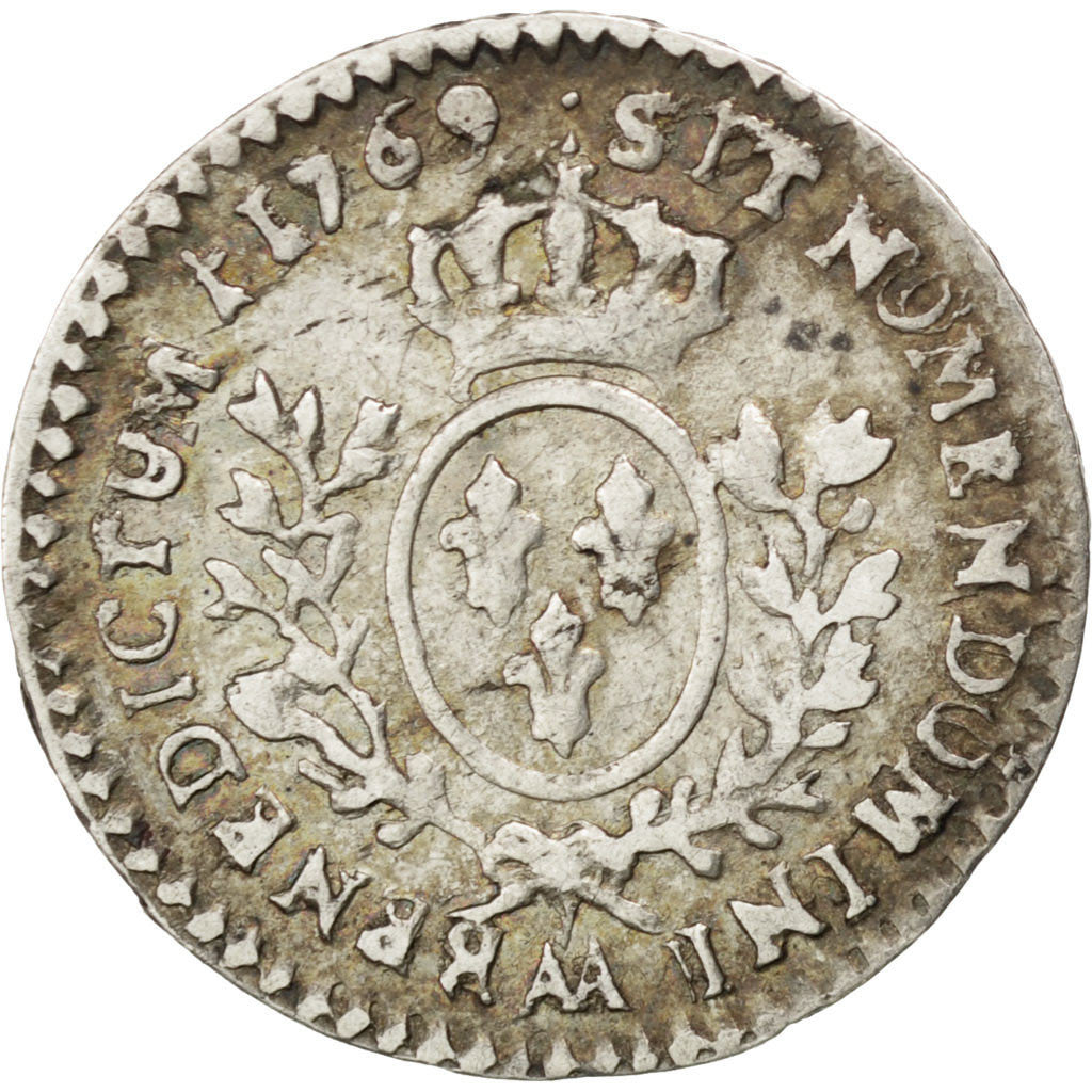 Coin, France, Louis XV, 1/20 Écu au bandeau (6 sols), 6 Sols, 1/20 ECU, 1769
