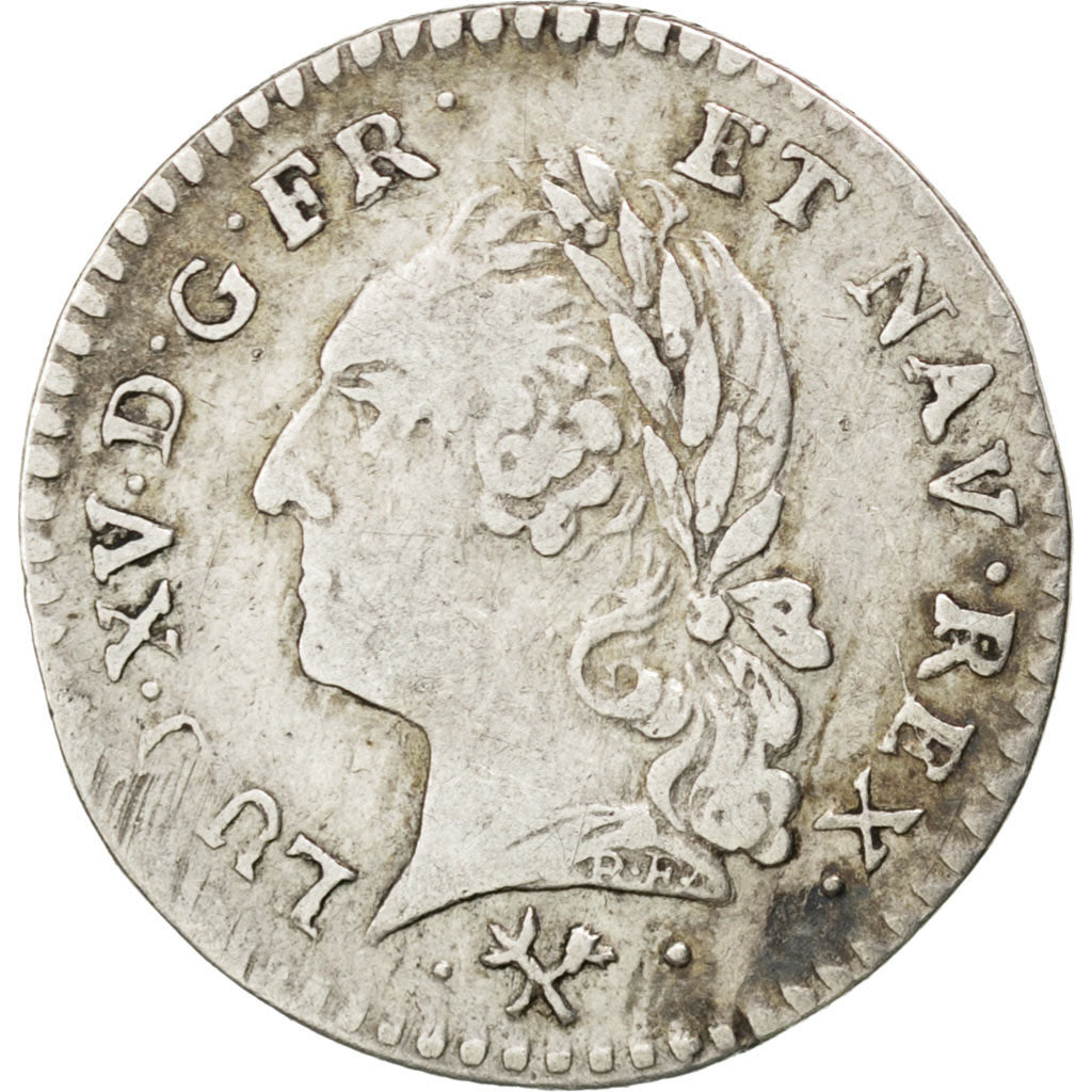Coin, France, Louis XV, 1/20 Écu à la vieille tête (6 sols), 6 Sols, 1/20
