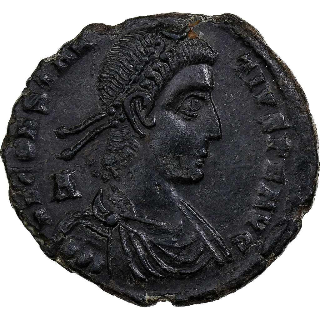 Constance II, Maiorina, 350-351, Siscia, Bronze, AU(50-53), RIC:301