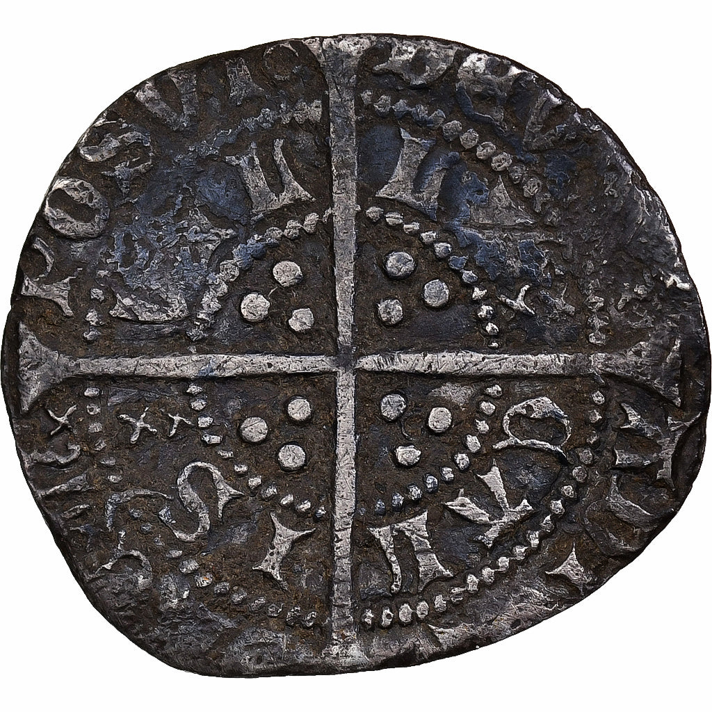 Coin, France, Henri VI, Half Groat, 1430-1434, Calais, VF(30-35), Silver