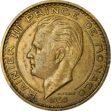 Coin, Monaco, Rainier III, 50 Francs, Cinquante, 1950, AU(50-53)