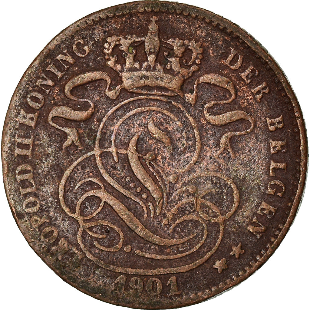 Coin, Belgium, Leopold II, Centime, 1901, VF(20-25), Copper, KM:33.1