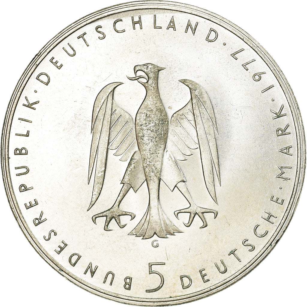Coin, GERMANY - FEDERAL REPUBLIC, 5 Mark, 1977, Karlsruhe, Germany, AU(55-58)