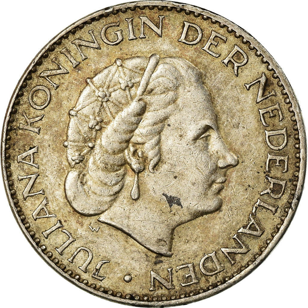 Moneta, Paesi Bassi, Juliana, Gulden, 1957, BB, Argento, KM:184