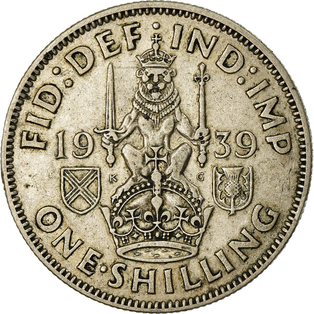Coin, Great Britain, George VI, Shilling, 1939, VF(30-35), Silver, KM:854