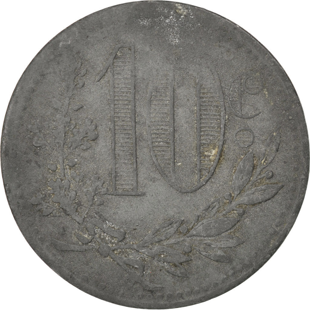 Coin, Algeria, 10 Centimes, 1917, VF(20-25), Zinc, Elie:10.6