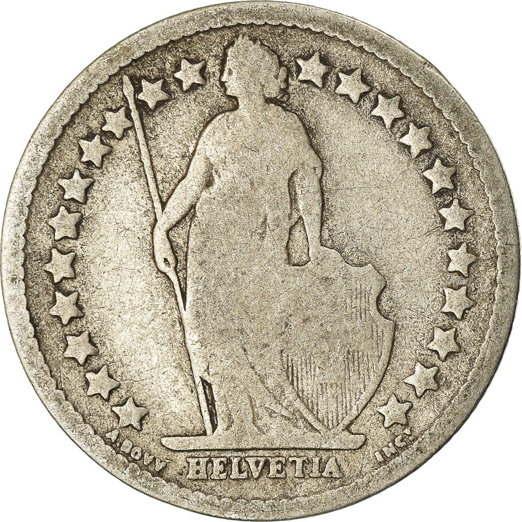 Moneta, Szwajcaria, 1/2 Franc, 1898, Bern, VF(20-25), Miedź-Nikiel, KM:23a.3