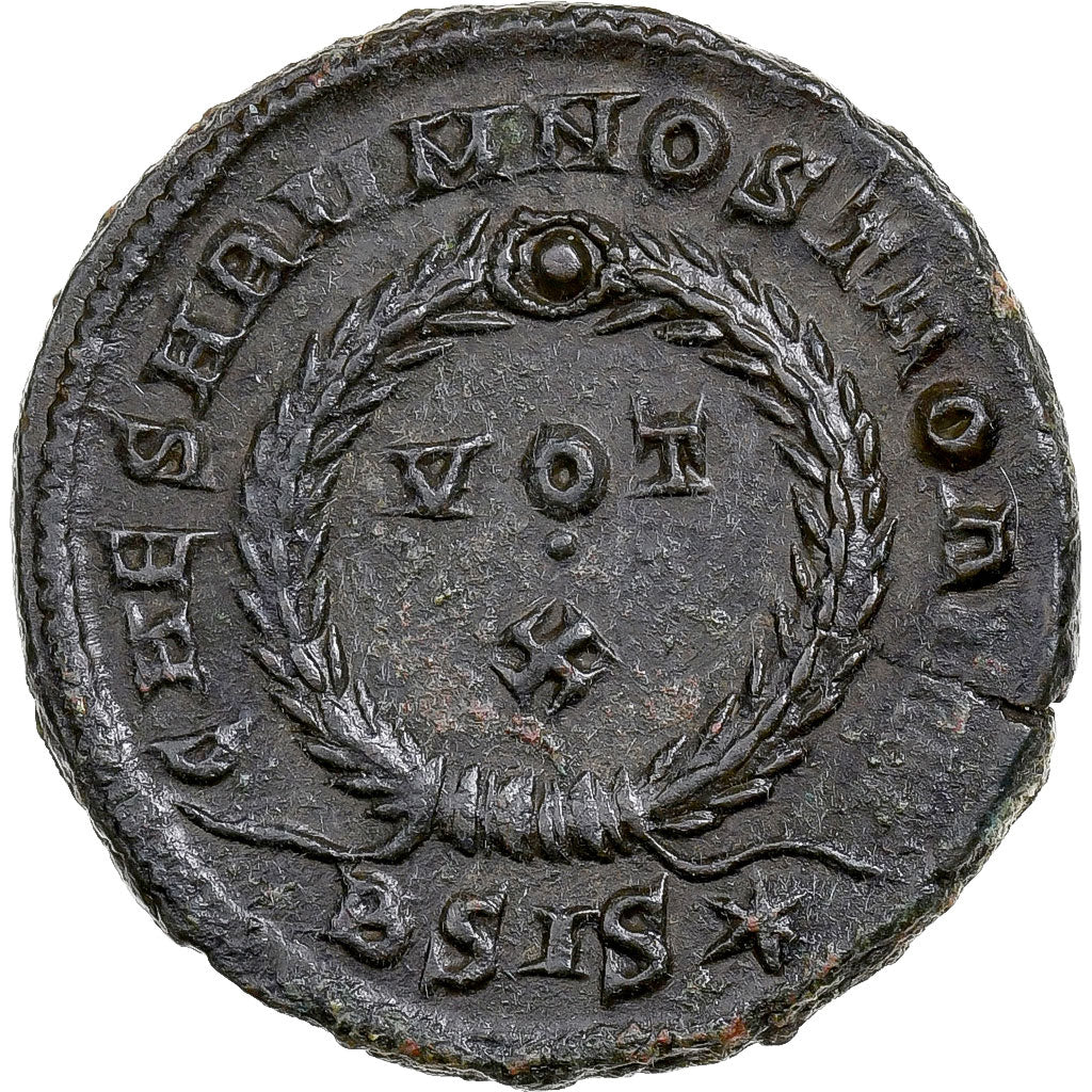 Constantine II, Follis, 320-321, Siscia, Miedź, AU(55-58), RIC:166