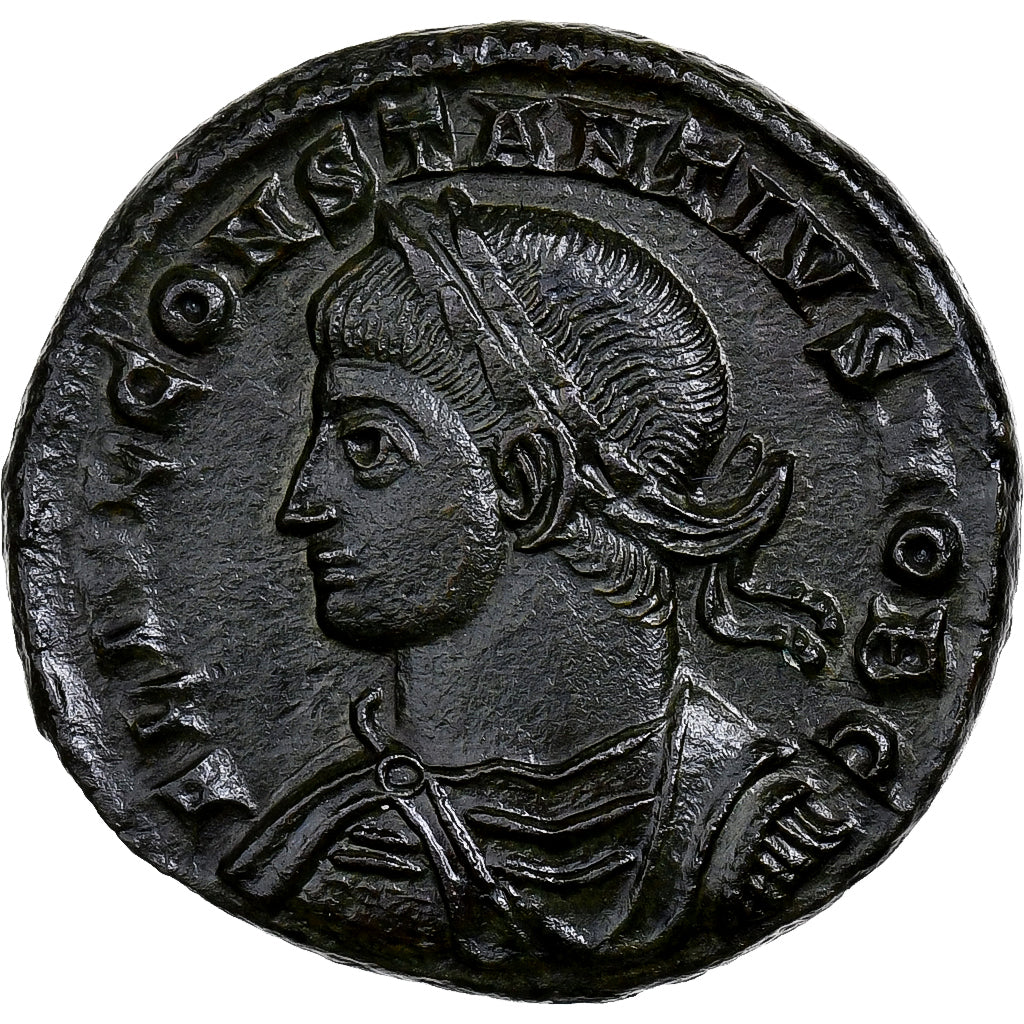 Constantius II, Follis, 328-329, Siscia, Bronze, MS(60-62), RIC:217