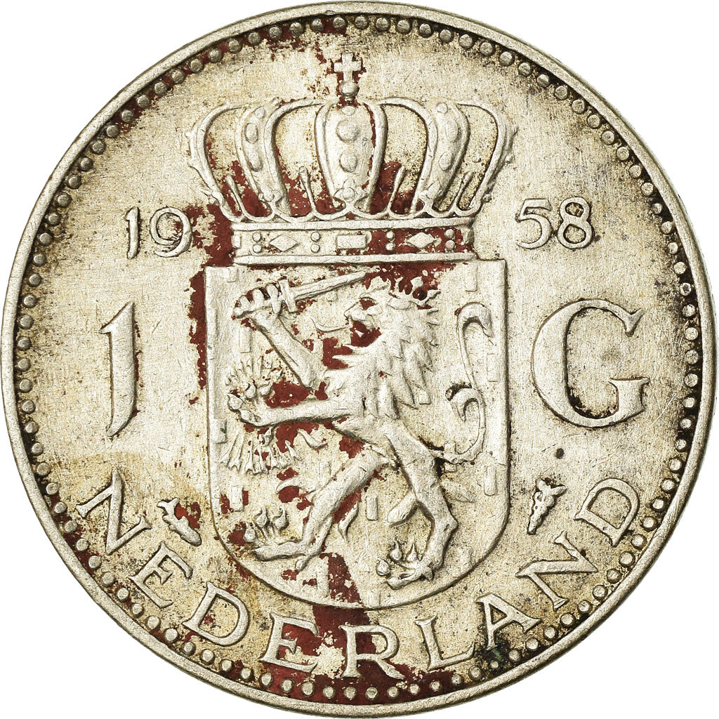 Moneta, Paesi Bassi, Juliana, Gulden, 1958, BB, Argento, KM:184