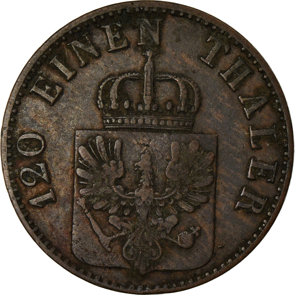 Monnaie, Etats allemands, PRUSSIA, Wilhelm I, 3 Pfennig, 1865, Berlin, TTB