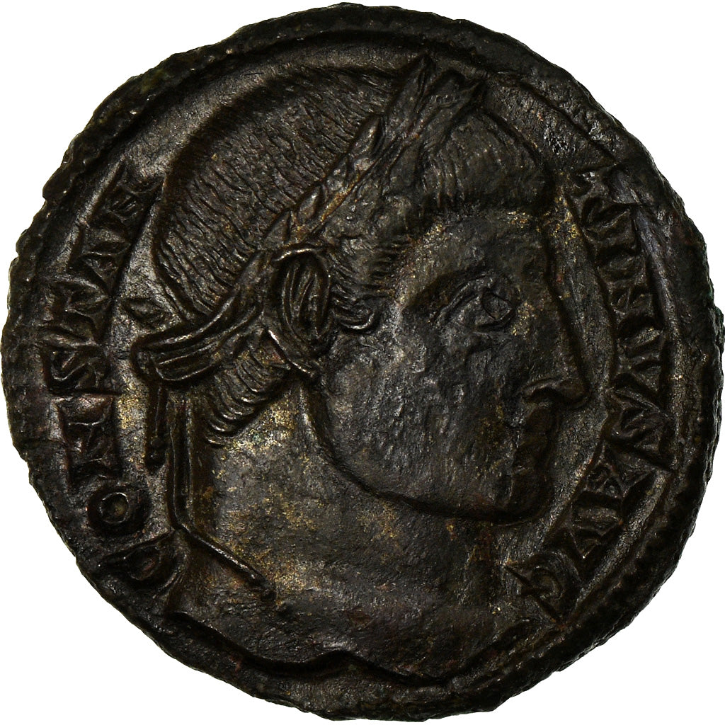 Moneta, Constantine I, Nummus, 328-329, Siscia, SPL-, Rame, RIC:214