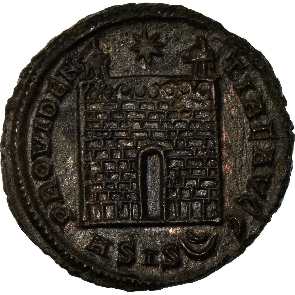 Moneta, Constantine I, Nummus, 328-329, Siscia, SPL-, Rame, RIC:214