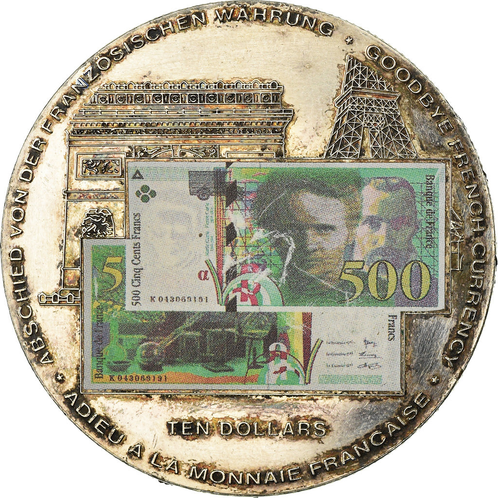 Liberia, 10 Dollars, 2002, Copper Plated Silver, AU(50-53)