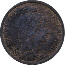 France, 2 Centimes, Daniel-Dupuis, 1907, Paris, Bronze, AU(50-53), Gadoury:107