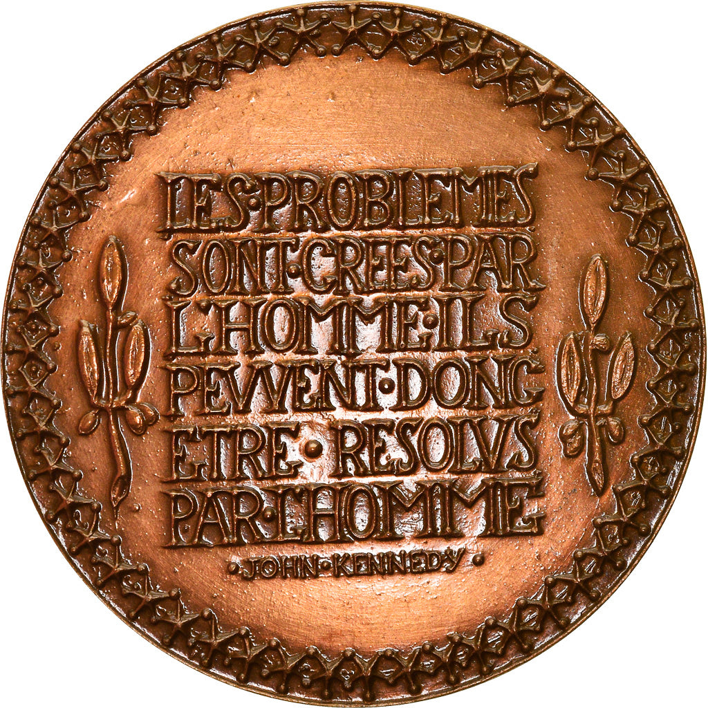 France, Médaille, John Kennedy, Président des Etats-Unis d'Amérique