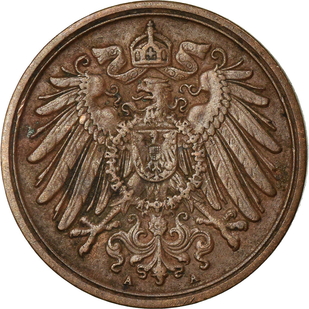 Moeda, ALEMANHA - IMPÉRIO, Wilhelm II, Pfennig, 1912, Berlin, EF(40-45), Cobre