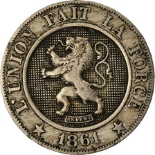 Münze, Belgien, Leopold I, 10 Centimes, 1861, SS, Copper-nickel, KM:22