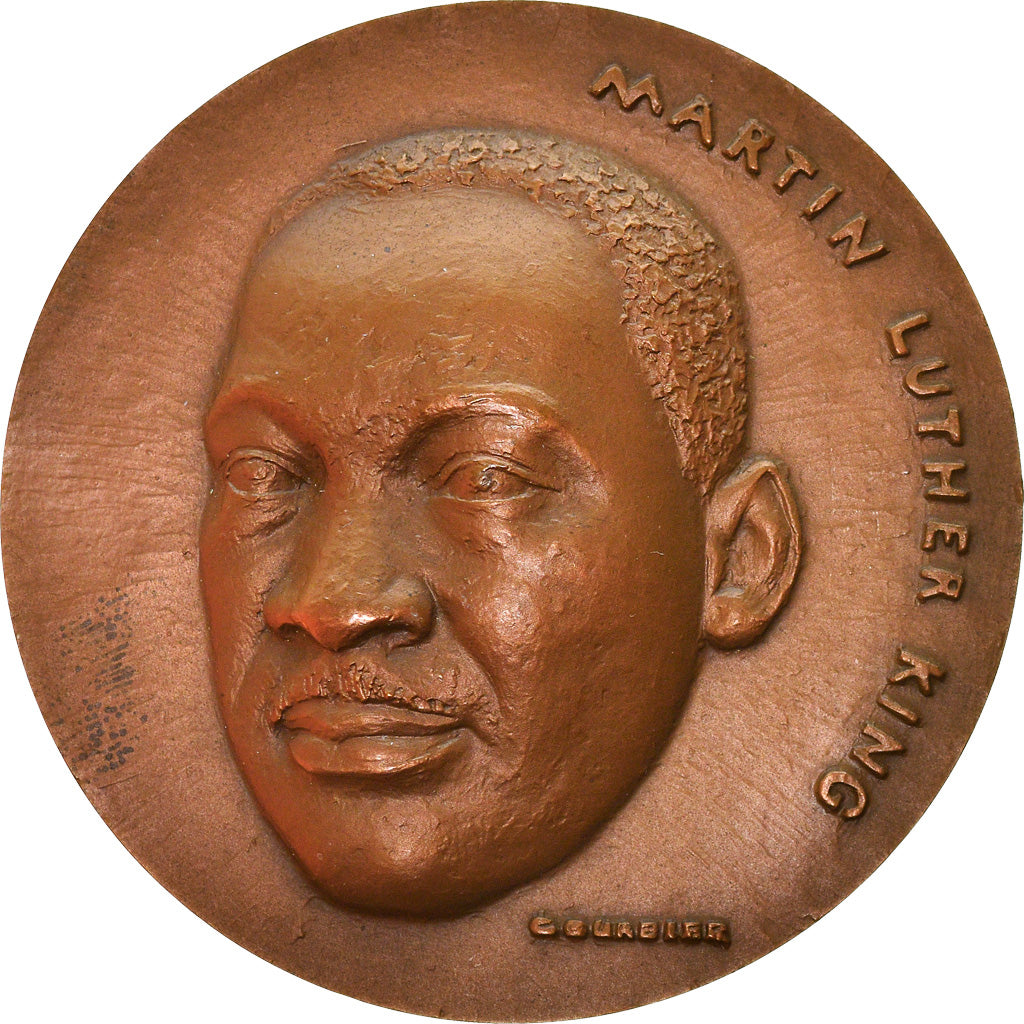France, Médaille, Martin Luther King, Prix nobel de la Paix, 1969, Courbier