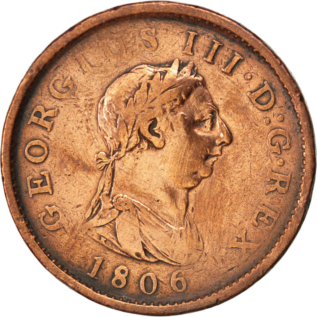 Münze, Großbritannien, George III, Penny, 1806, S, Kupfer, KM:663