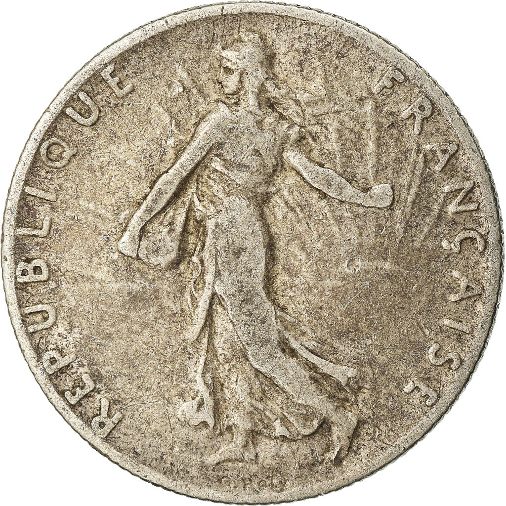 Moneta, Francja, Semeuse, 50 Centimes, 1908, Paris, VF(20-25), Srebro, KM:854