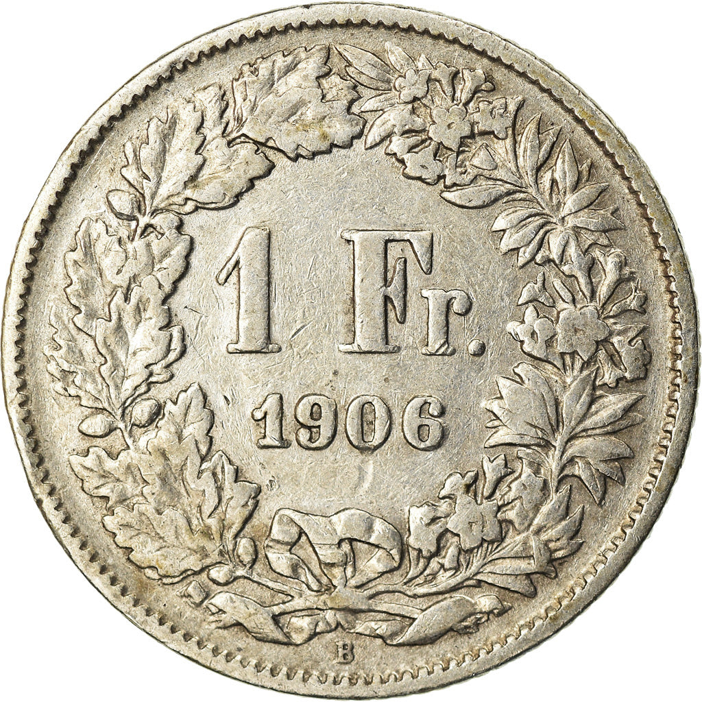 Coin, Switzerland, Franc, 1906, Bern, EF(40-45), Silver, KM:24