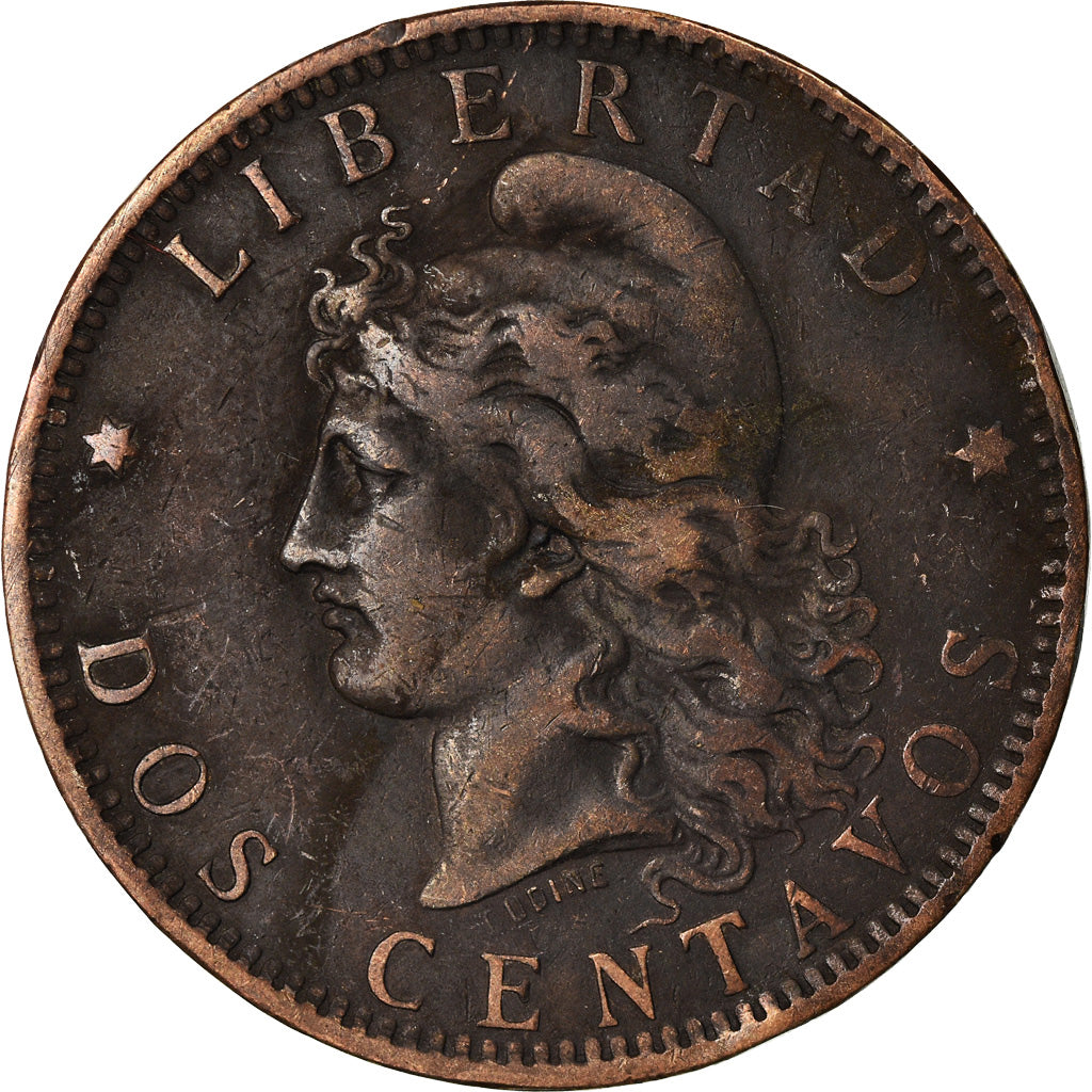 Coin, Argentina, 2 Centavos, 1885, VF(30-35), Bronze, KM:33