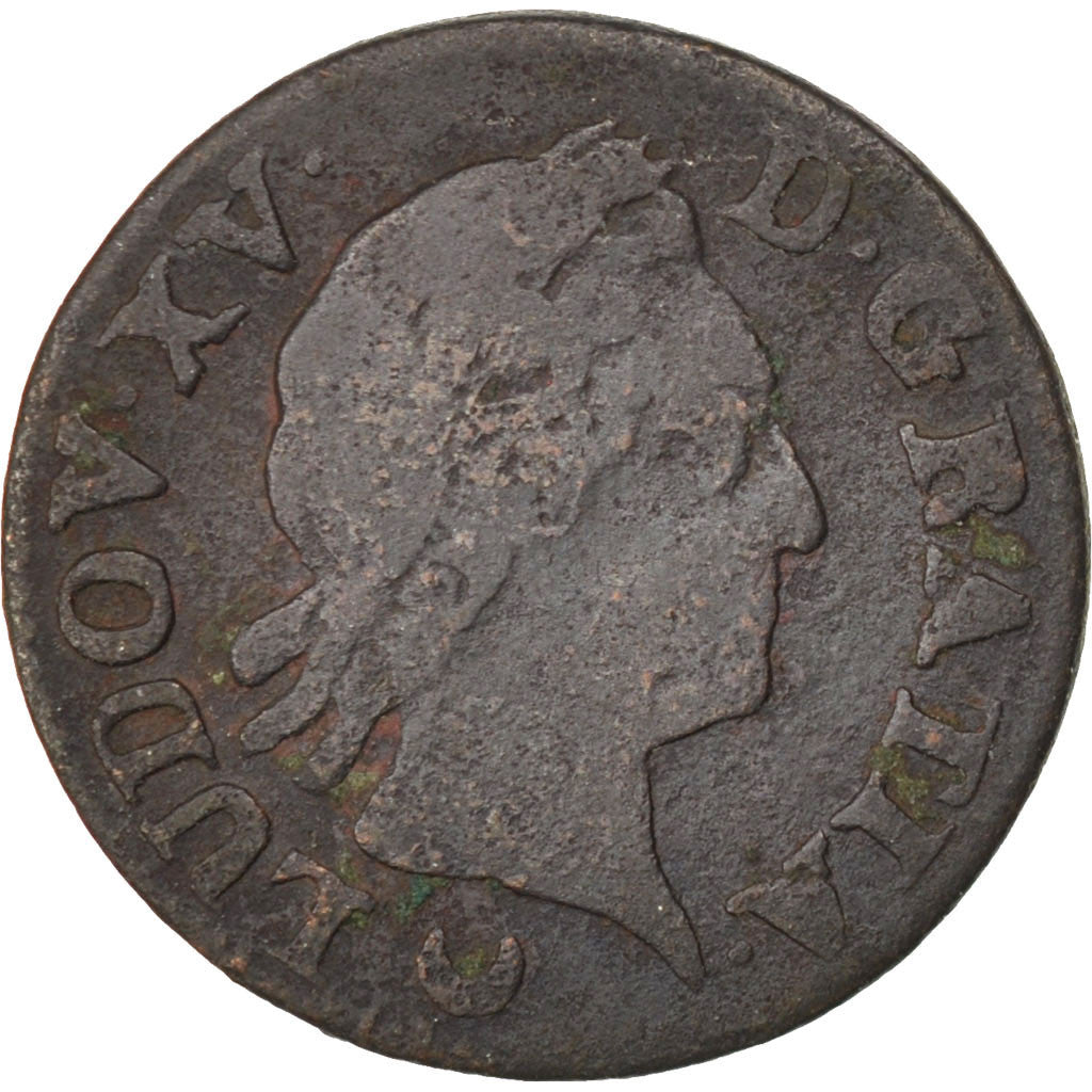 Munten, Frankrijk, Louis XV, Liard à la vieille tête, Liard, 1769, Metz, ZG+