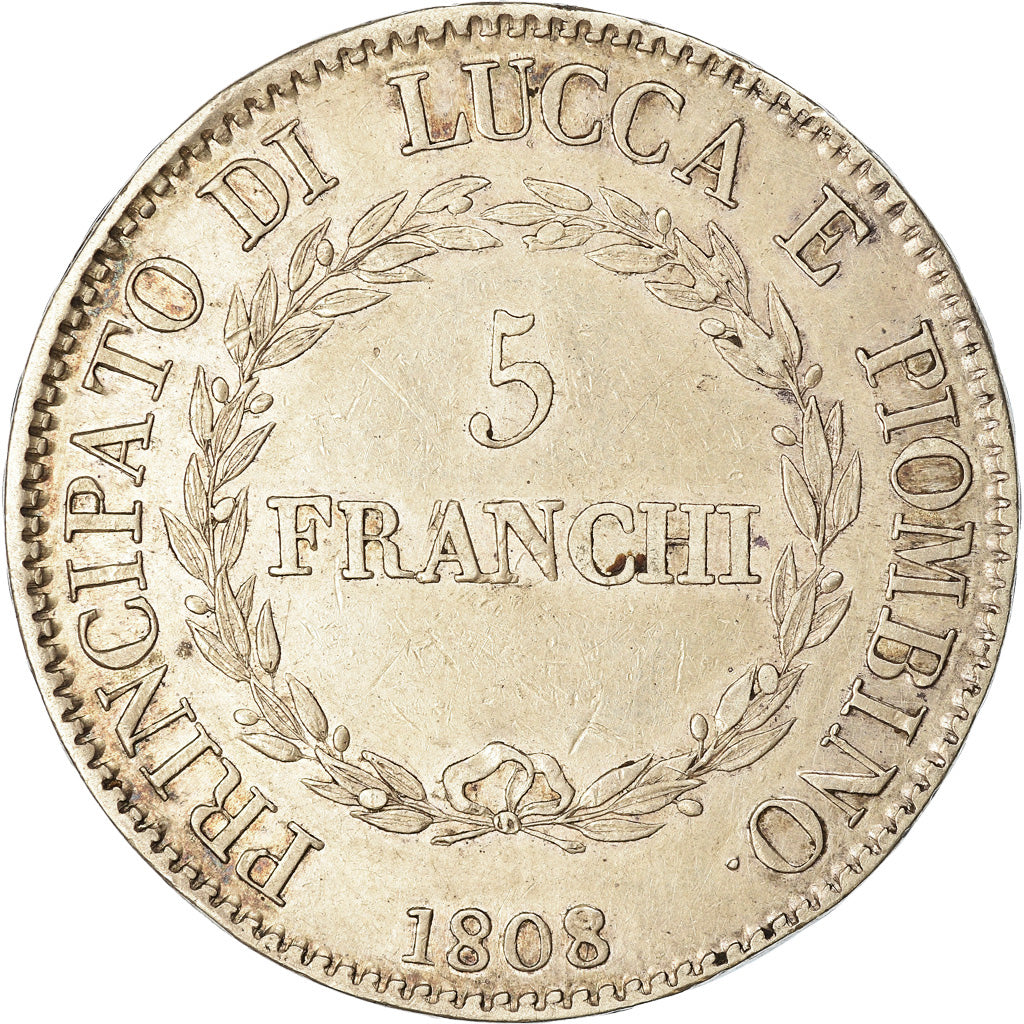 Principality of Lucca and Piombino, Felix and Elisa, 5 Franchi, 1808, Firenze