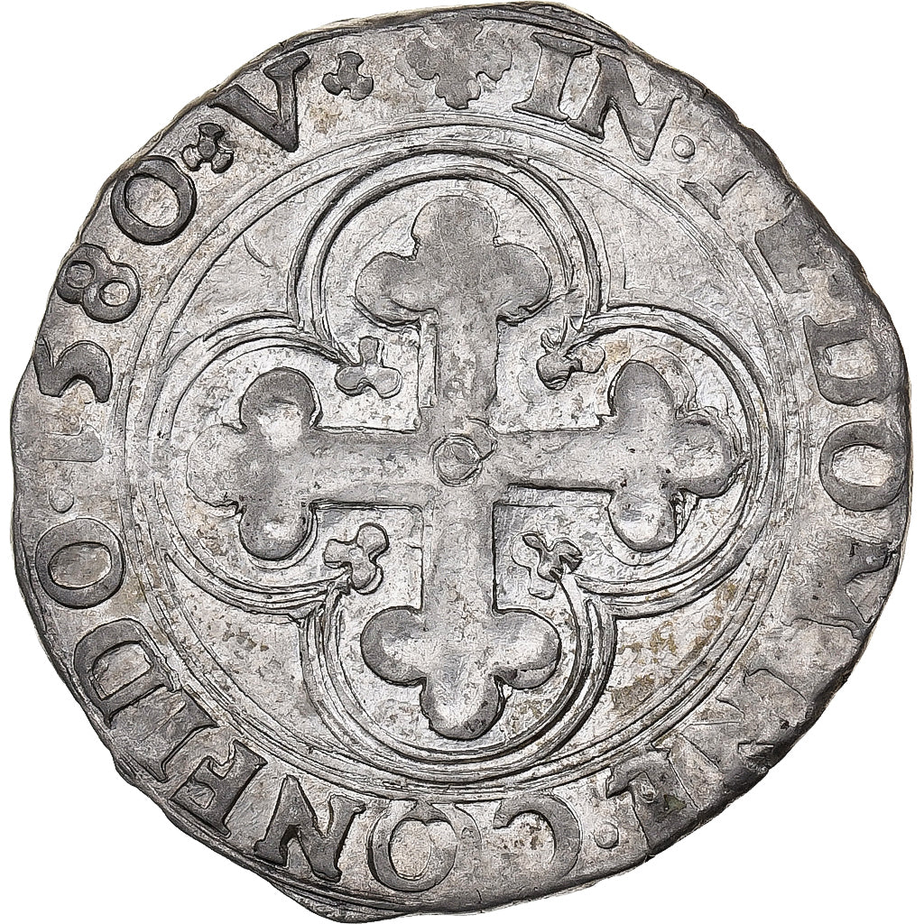 Duché de Savoie, Emmanuel-Philibert, Blanc (4 soldi), 1580, Vercelli, Rare